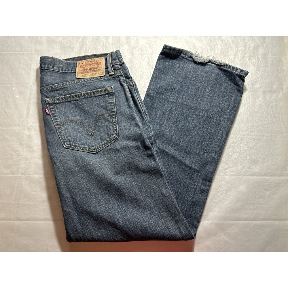 Levi 527 Levi's Men's Bootcut Jeans 34x30 Blue Denim Dark Wash Classic Fit